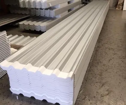 Telhas de aço de grande comprimento prontas para entrega